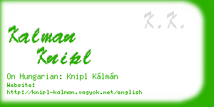 kalman knipl business card